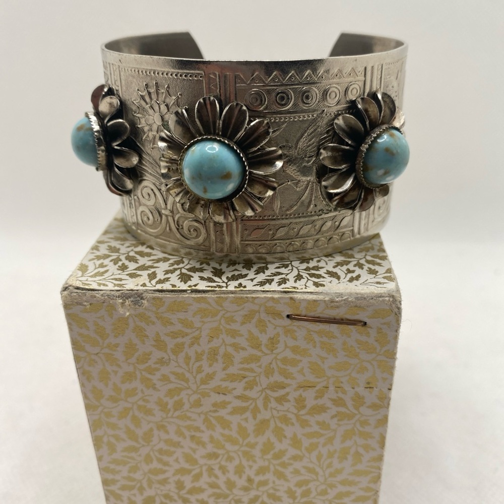 Vintage 1930’s Deco Stamped Cuff Bracelet